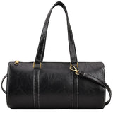 Barrel Shaped PU Leather Women Handbag Shoulder Crossbody Bag