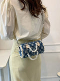 Small Beading Top Handle Women's Bag Shoulder Crossbody Bags