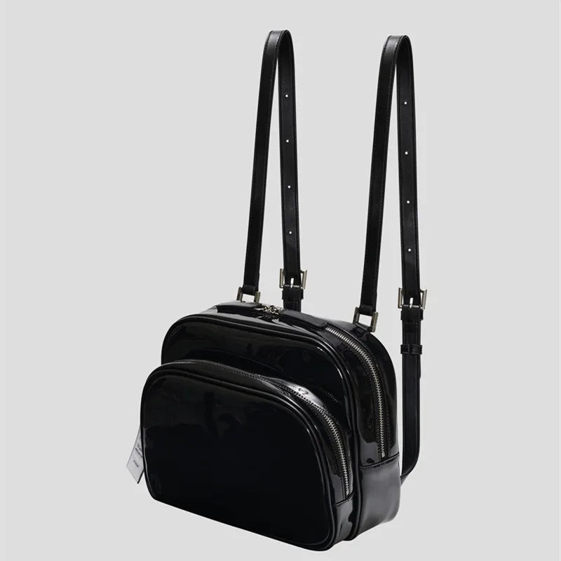 Solid Bright Bread Backpack Women Casual Travel Bag for Ladies