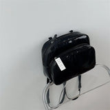 Solid Bright Bread Backpack Women Casual Travel Bag for Ladies