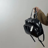 Solid Bright Bread Backpack Women Casual Travel Bag for Ladies