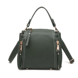 Green Messenger Bucket Bag with Long Strap Crossbody Shoulder Bag