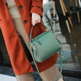 Green Small Crossbody Bucket Bag for Women