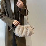 Winter Faux Fur Shoulder Bag Cute Candy Handbags