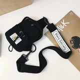 Canvas Chest Pack for Men Women Crossbody Bags Hip Hop Streetwear