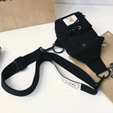 Canvas Chest Pack for Men Women Crossbody Bags Hip Hop Streetwear