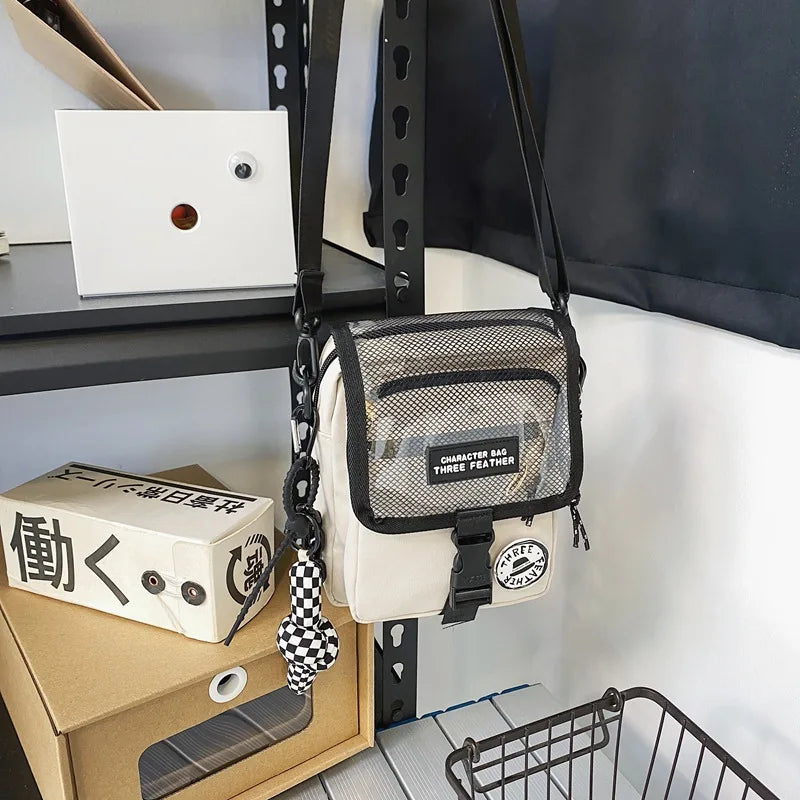 Canvas Shoulder Bag for Women Men Crossbody Messenger Bag