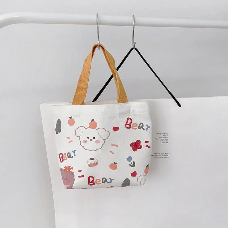 Canvas Cartoon Shoulder Bag for Women