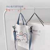 Canvas Cartoon Shoulder Bag for Women