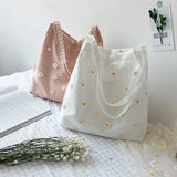 Small Canvas Tote Women?s Bag Girls Shopper Handbag Casual Embroidery