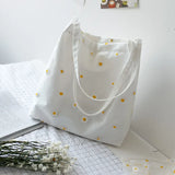 Small Canvas Tote Women?s Bag Girls Shopper Handbag Casual Embroidery