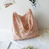Small Canvas Tote Women?s Bag Girls Shopper Handbag Casual Embroidery