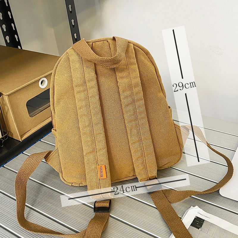 Vintage Canvas Backpack Unisex Men Women Bags for Teenage Girls