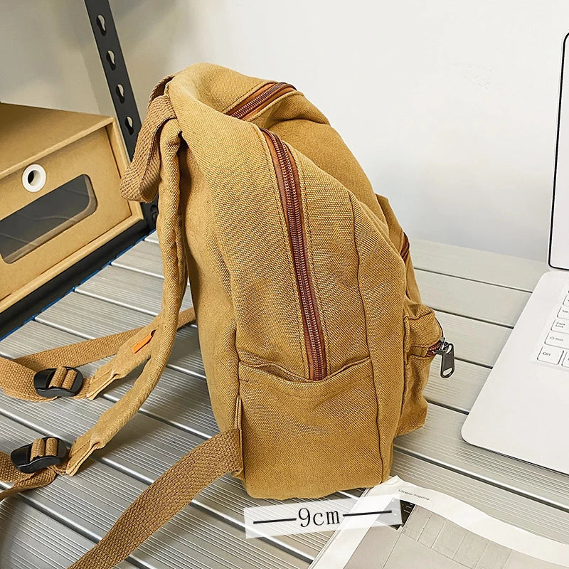 Vintage Canvas Backpack Unisex Men Women Bags for Teenage Girls