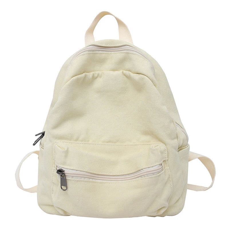 Small Canvas Vintage Backpack Unisex Women Men Bags For Teenage Girls