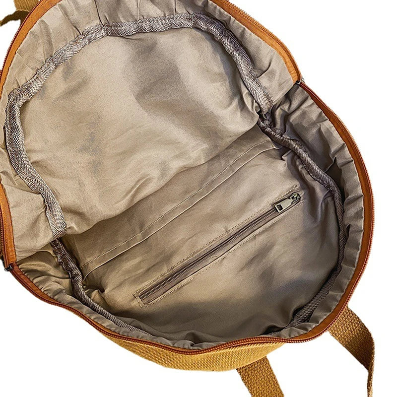 Small Canvas Vintage Backpack Unisex Women Men Bags For...