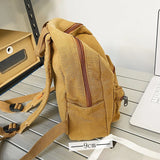 Canvas Vintage Backpack Unisex Men Women Bags Teen Girls Solid Mini Rucksack