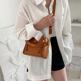 Small Capacity Bucket Bag Soft Leather Crossbody Shoulder Bag Versatile Purse