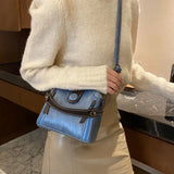 Retro Bucket Bag Wide Strap Shoulder Bag