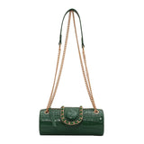Barrel Shaped PU Leather Women's Shoulder Bag