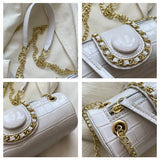 Barrel Shaped PU Leather Women's Crossbody Bag