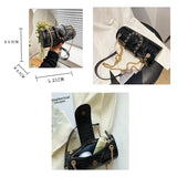 Barrel Shaped PU Leather Crossbody Bag for Women