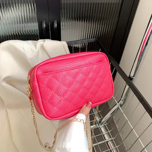 Embroidered Camera Bag Chain Crossbody Messenger Bag for Women