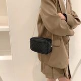 Embroidered Camera Bag Chain Crossbody Messenger Bag for Women