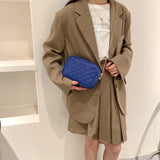 Embroidered Camera Bag Chain Crossbody Messenger Bag for Women