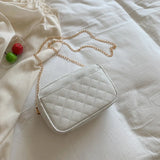 Embroidered Camera Bag Chain Crossbody Messenger Bag for Women