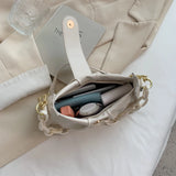 Small Chain Shoulder Bags for Women Pleated Crossbody Tote Handbags