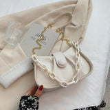 Small Chain Shoulder Bags for Women Pleated Crossbody Tote Handbags