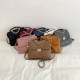 Small Chain Shoulder Bag PU Leather Crossbody Totes Handbag