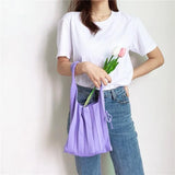 Small Women Summer Handbag Knitting Pleated Shoulder Bags Style