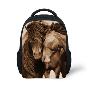 3D Horse Animals Backpack For Boys Kindergarten Machilas