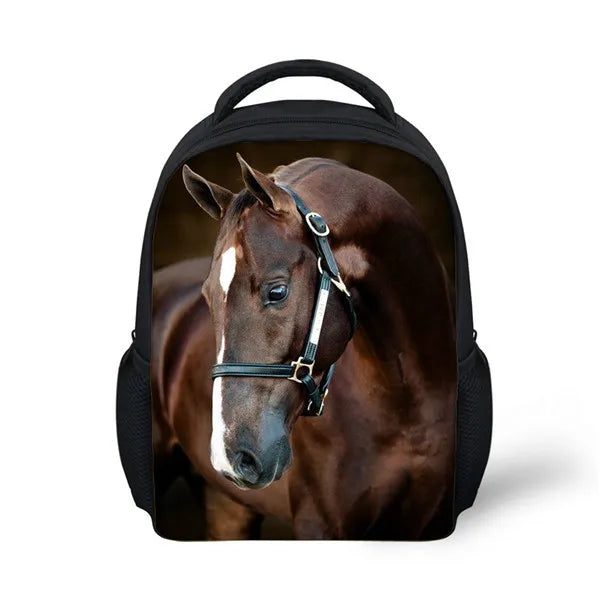 3D Horse Animals Backpack For Boys Kindergarten Machilas