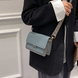 Classic Female Shoulder Bag Wide Straps Flap Crossbody Handbag Sac A Main Femme