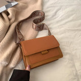 Classic Female Shoulder Bag Wide Straps Flap Crossbody Handbag Sac A Main Femme