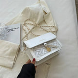 Small Contrast Leather Crossbody Bag Women Shoulder Messenger Ladies Handbag
