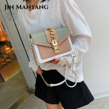 Small PU Leather Crossbody Belt Bag for Women Chain Shoulder Handbag