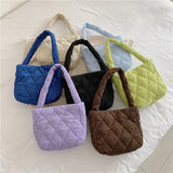 Corduroy Tote Bag for Women Pad Cotton Shoulder Bag Handbags Casual