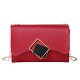 Yellow Mini PU Leather Crossbody Bag for Women Chain Phone Purse