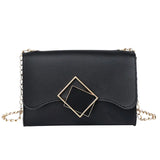 Yellow Mini PU Leather Crossbody Bag for Women Chain Phone Purse