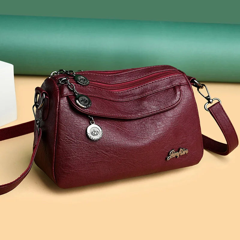 Vintage Soft Leather Women Shoulder Bags Messenger Bag