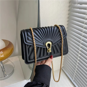 Women's Crossbody Bag Chain Shoulder Hand Sac Lady PU Leather Small Handbag