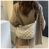 Women's Winter Crossbody Cotton Bag Famous Brand Shoulder Purse
