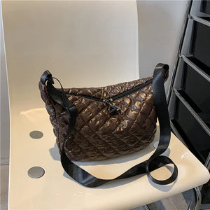 Women's Winter Crossbody Cotton Bag Famous Brand Shoulder Purse