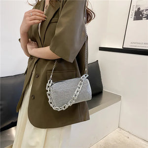 Women's Crossbody Messenger Bag Flash Drilling Handbag