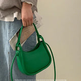 Green Top Handle Bags Women's Leather Shoulder Bags
