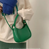 Green Top Handle Bags Women's Leather Shoulder Bags